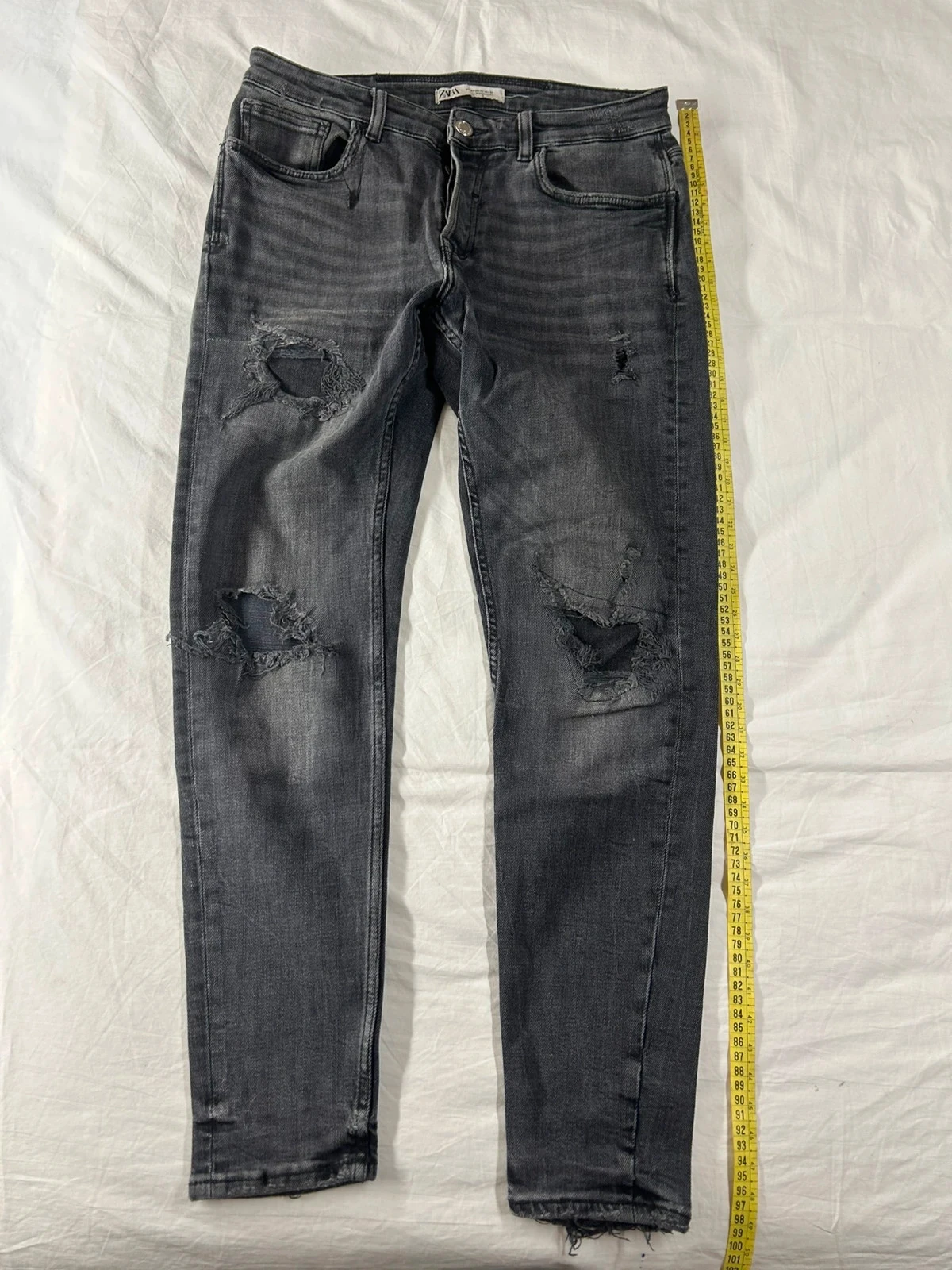 Jean noir troué skinny zara taille 42